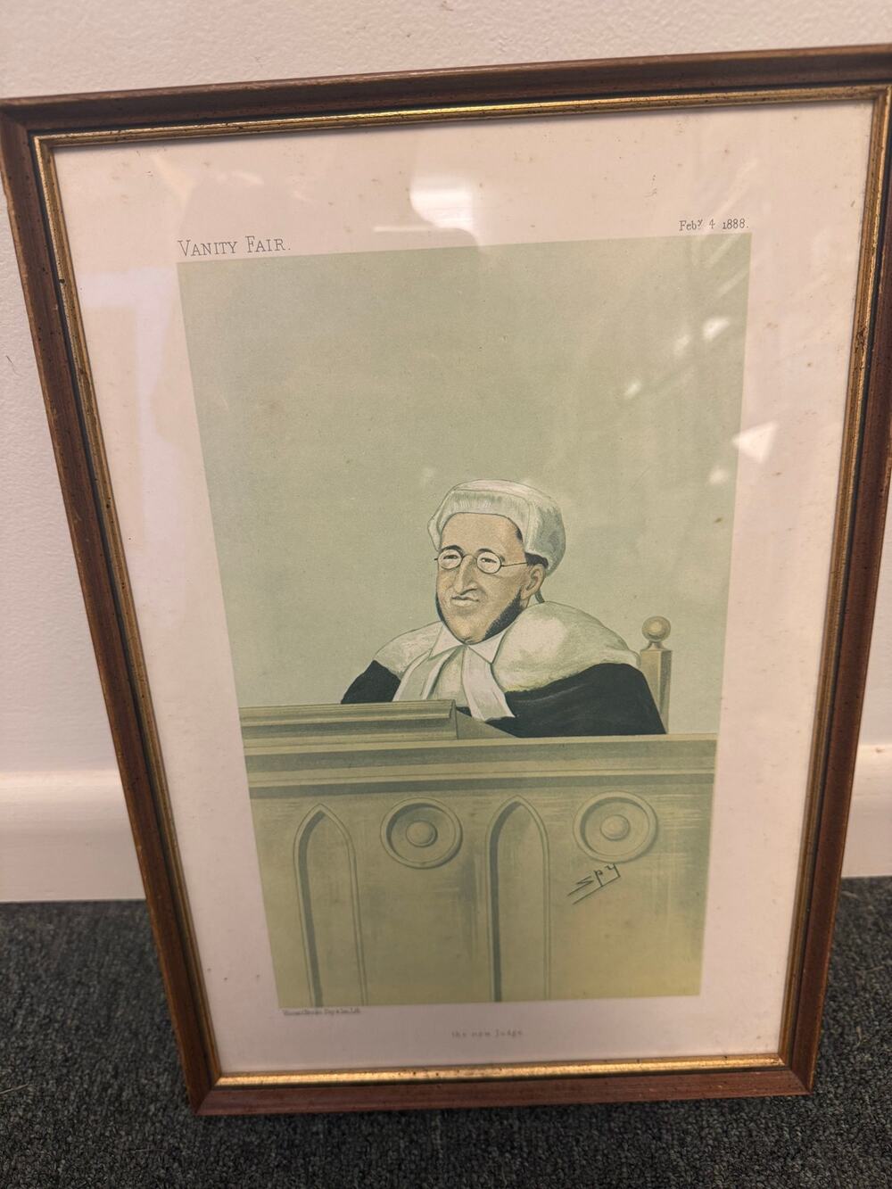 Vanity Fair Chromolithograph "The new Judge" Sir Arthur Charles by Leslie Ward